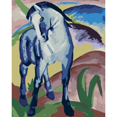 zuty Malování Podle Čísel Modrý Kůň Franz Marc 80 x 100 Cm Plátno Rám