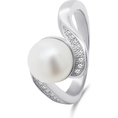 Brilio Silver strieborný prsteň s pravou perlou RI061W