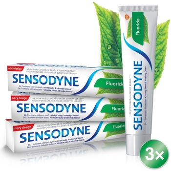 Sensodyne Fluoride 75 ml zubná pasta 3ks