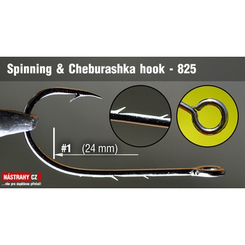 REDBASS Spinning & Cheburashka hooks 825 Sickle vel.1 25 ks