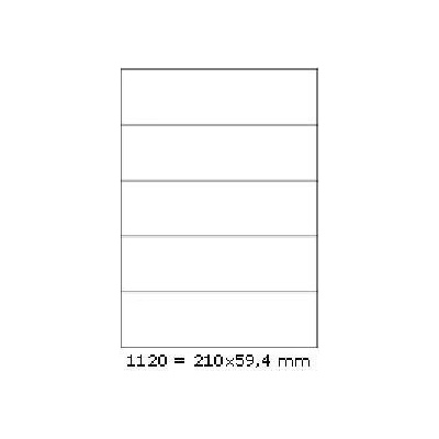 CDRmarket Самозалепващи етикети 210 x 59, 4 mm, 5 етикети A4, 100 листа (R0ECO.1120A)