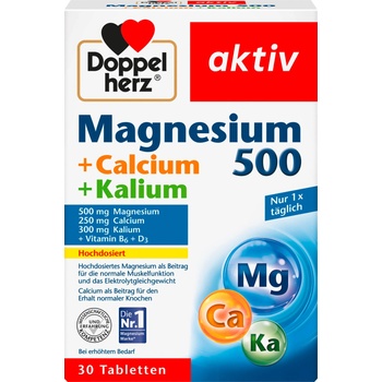 Doppelherz Магнезий 500 + Калций + Калий - 30 таблетки