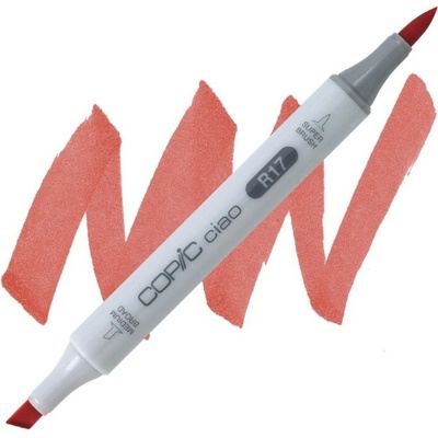 Lihová fixa COPIC Ciao oboustranná Brush & Chisel, Lipstick orange (R17)