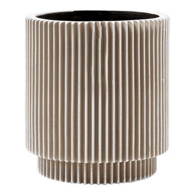 Capi Kvetináč Nature Vase Cylinder Groove II Ivory béžový 11x12 cm
