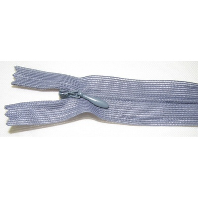 Zips krytý nedeliteľný 30cm tmavo šedá