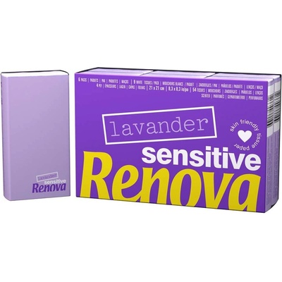 Renova papírové kapesníčky levandulové 4-vrstvové 6 x 9 ks