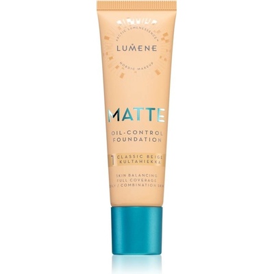 Lumene Matte Oil-Control zmatňujúci make-up SPF20 1 Classic Beige 30 ml
