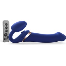 Strap-On-Me Silikonové připínací strap less dildo bez popruhů s dálkovým ovládáním vibrací Multi Orgasm Bendable Strap on L