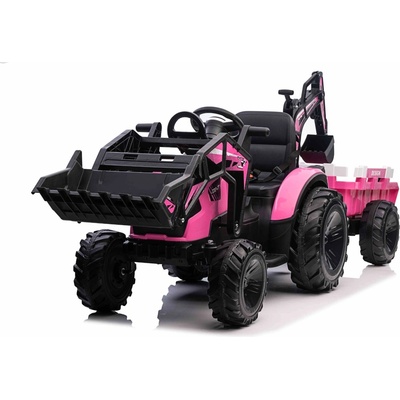 Beneo Elektrický traktor TOP-WORKER 12V růžová