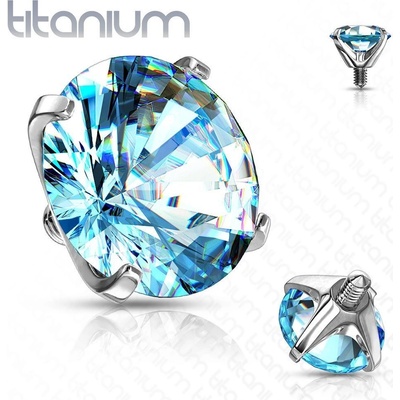 S4U Náhradní kamínek k labretě TITAN, závit 1,2 mm, 3mm (tyrkysová) TIT1069-03Q