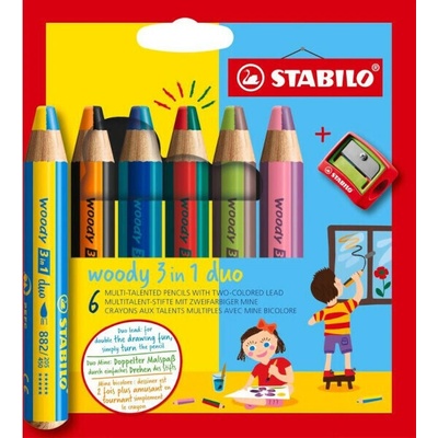Stabilo 8826-2 Woody 3 in 1 Duo 6 ks