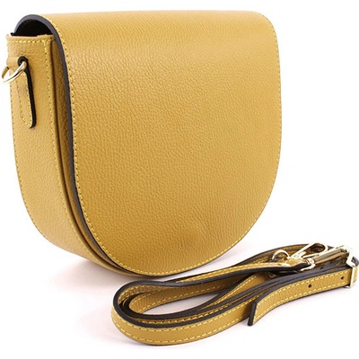 Vera Pelle kožená kabelka MUSTARD/ŽLUTOHNĚDÁ