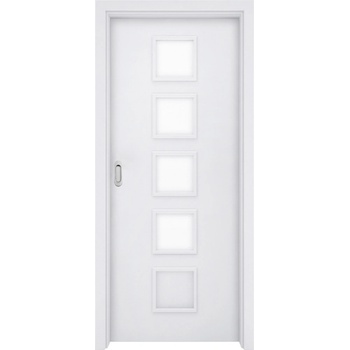 Invado Posuvné dvere do puzdra Torino 5 Biela CPL 60 x 197 cm