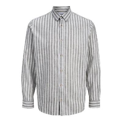 Риза с дълъг ръкав Jack & jones Esummer Linen Blend long sleeve shirt - Grey (Vetiver / Stripes)