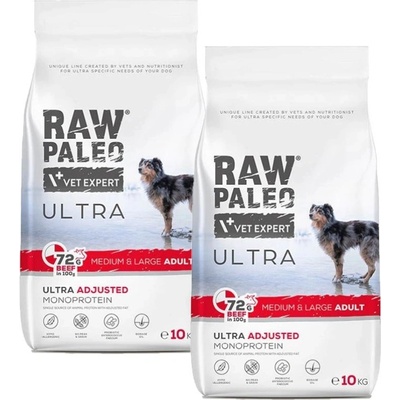 Vetexpert Raw Paleo Ultra Beef Adult M/L 2 x 10 kg