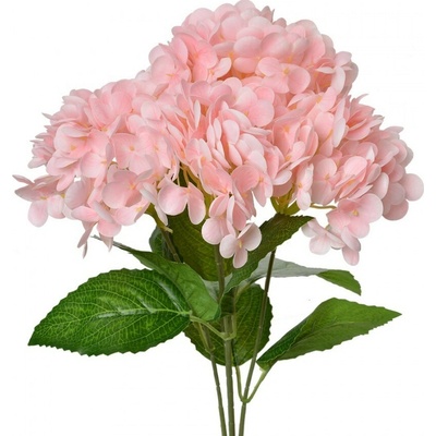 Ružová umelá kvetina hortenzie Hydrangea - 23*23*45 cm - Clayre & Eef