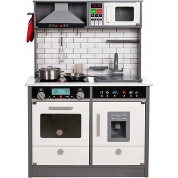 Derrson XL dřevěná kuchyňka se světly a zvuky šedá