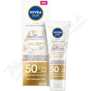 Nivea Sun Dark Spot Control Luminous 630 Sun Fluid pleťový krém na opalování SPF50+ 40 ml