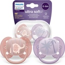 Avent Philips šidítko Ultrasoft Premium 2 ks ružová