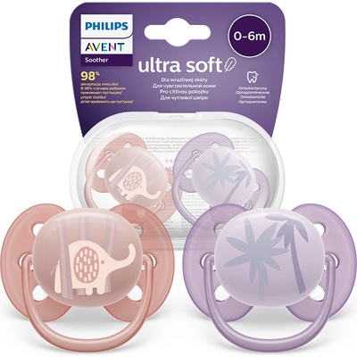 Avent Philips šidítko Ultrasoft Premium 2 ks ružová
