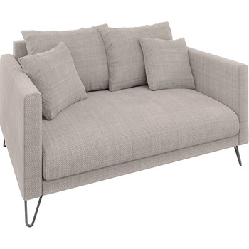 ROPEZ Светлокафяв шенилов диван 140 cm Freya - Ropez (Freya Sofa 2os. tk. Flow 1 Czarny Metalowy Pręt)