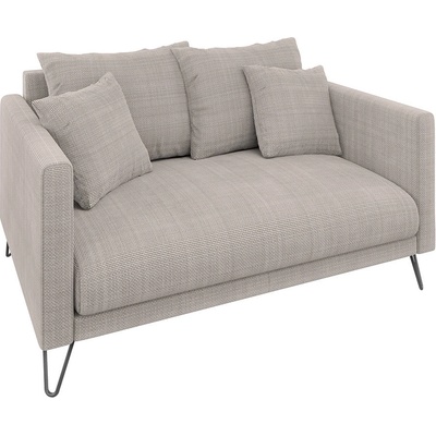 ROPEZ Светлокафяв шенилов диван 140 cm Freya - Ropez (Freya Sofa 2os. tk. Flow 1 Czarny Metalowy Pręt)