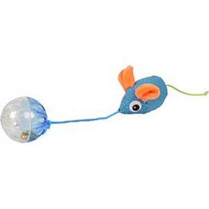 Flamingo Mouse with ball 6,5 cm