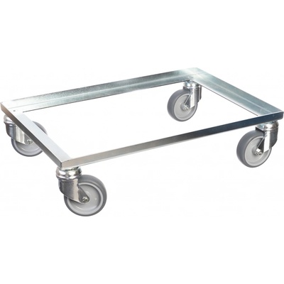 PK Group Vozík pod přepravky kov 600x400 mm 4 otočné kola 100 mm 4S