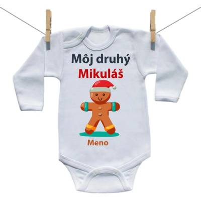 Boodyy Body s dlhým rukávom Môj druhý Mikuláš s perníčkom