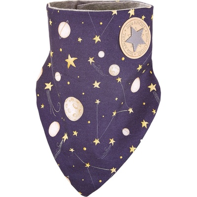 Little Angel šátek na krk podšitý souhvězdí šedý melír