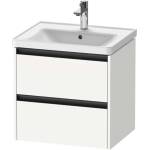 Duravit Ketho. 2 - Шкафче за умивалник 55x58x46 см, 2 чекмеджета, матово бяло K25281018180000 (K25281018180000)