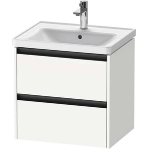 Duravit Ketho. 2 - Шкафче за умивалник 55x58x46 см, 2 чекмеджета, матово бяло K25281018180000 (K25281018180000)