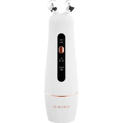 Beautifly Масажор за лифтинг на лице Beautifly B-Booster PRO RF Needle-Free, 40°C, RF 1MHz, EMS, Ултразвук, Йони, Botox ефект, Антиейдж, Мезотерапия, IPX5, Бял (B-Booster PRO RF)