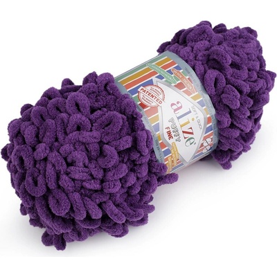 Pletací příze Alize Puffy Fine 100 g Varianta: 47 (44) fialová lilková, Balení: 1 ks 49961/121974/261682