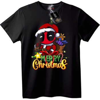 NOONEBRAND Тениска Deadpool Дядо Коледа - 5XL, Black