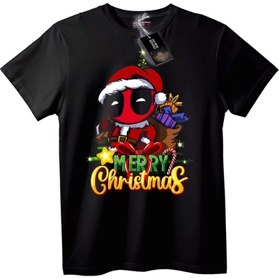 NOONEBRAND Тениска Deadpool Дядо Коледа - 5XL, Black