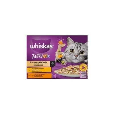 Whiskas krémové menu kuře jehně krůta ve šťávě 12 x 85 g