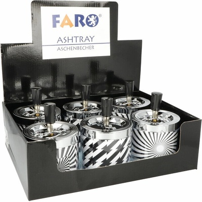 KRCZ Cigaretový popelník kovový otočný Illusions 9cm