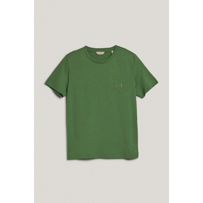 Gant REG TONAL SHIELD SS T-SHIRT zelená