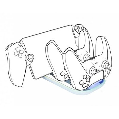 NACON Зарядна станция Nacon, За DualSense падове и Playstation Portal (NC-PS5TRIPLECHARGER)