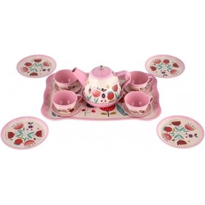 Teddies Чаен комплект съдове ламарина в куфарче (00861856)