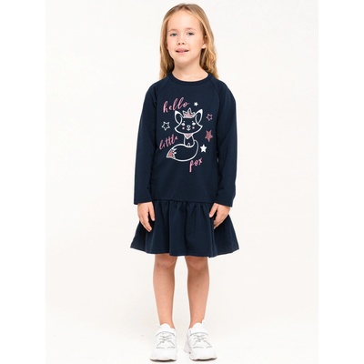 Winkiki dievčenské šaty WKG 92554 tmavo modrá