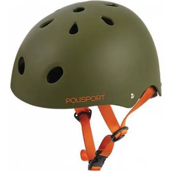 Polisport КАСКА junior urban radical tag (53/55) green matte/orange (am5810)