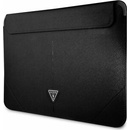 Guess Saffiano Triangle Metal Logo 3666339039868 černá