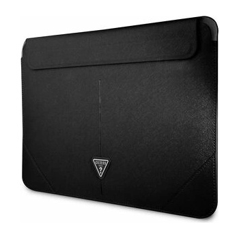 Guess Saffiano Triangle Metal Logo 3666339039868 černá