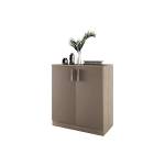 Bogdan Furniture I Шкаф Мебели Богдан Модел 276/ 3009, с два рафта, плавно затваряне, Мока/Лате