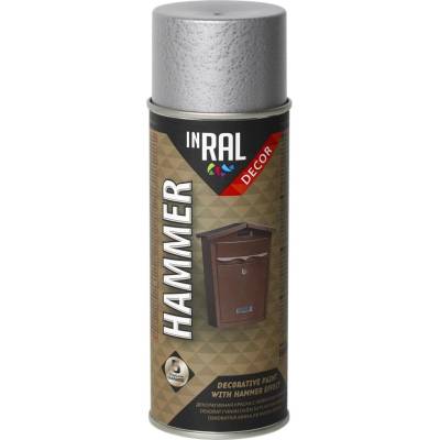 Tegra Inral farba v spreji s kladivkovým efektom 400 ml strieborná