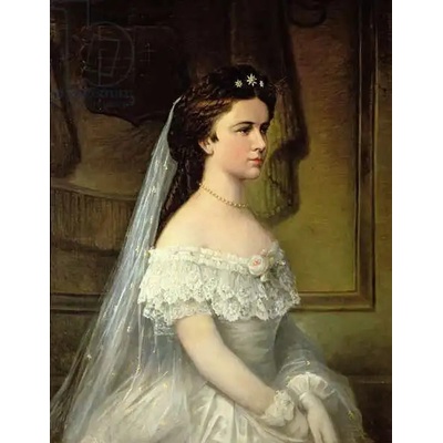 Obrazy - Rakouská škola (19. století): Elizabeth of Bavaria (1837-98) Empress of Austria - reprodukce obrazu