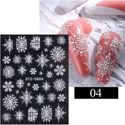 3d Лепенки - снежинки, модел 04 (dw5s04)