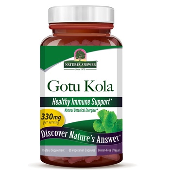 Nature's Answer Gotu Kola, екстракт, 330 mg, 60 капсули